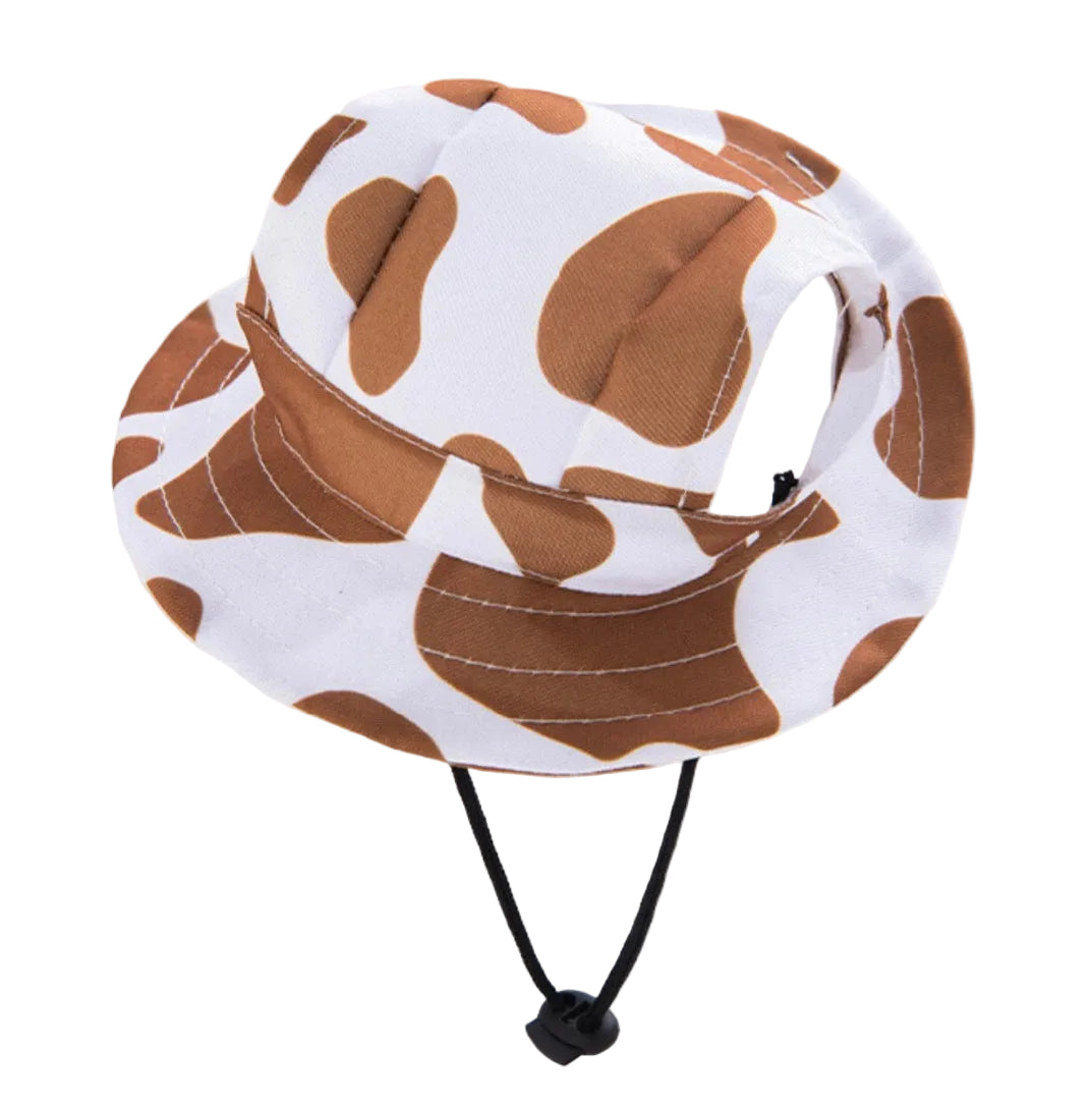 Cow print bucket adjustable hat 