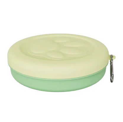 Paw-Go™ Portable Pet Food & Treat Container – Light green lid with green base