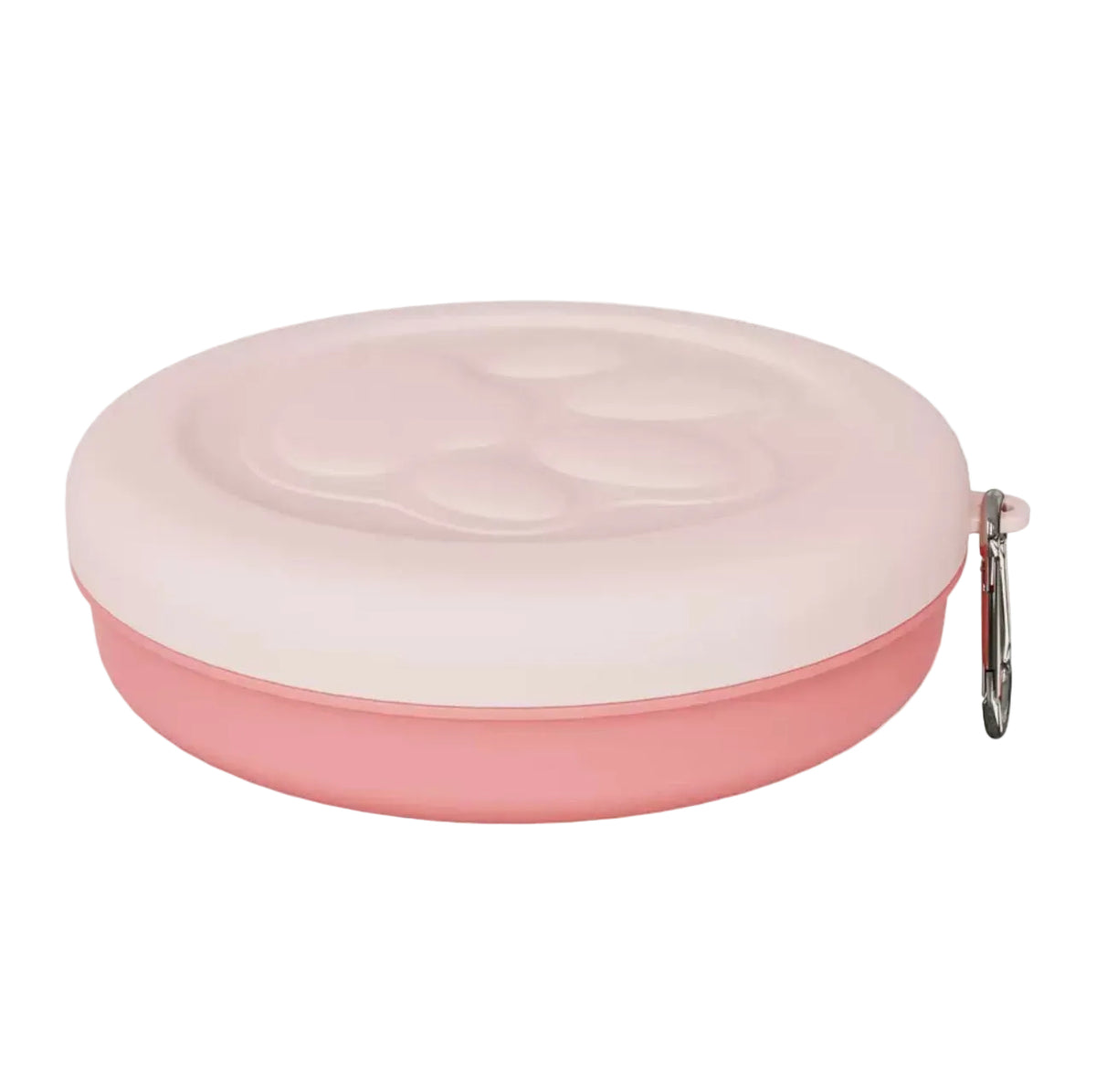 Paw-Go™ Portable Pet Food & Treat Container – Light pink lid with pink base