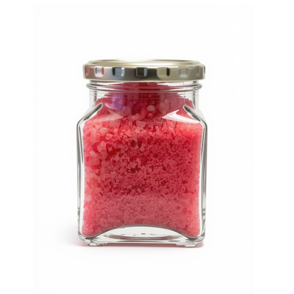 JarHangover Cure of pink energizing bath salts with organza gift bag